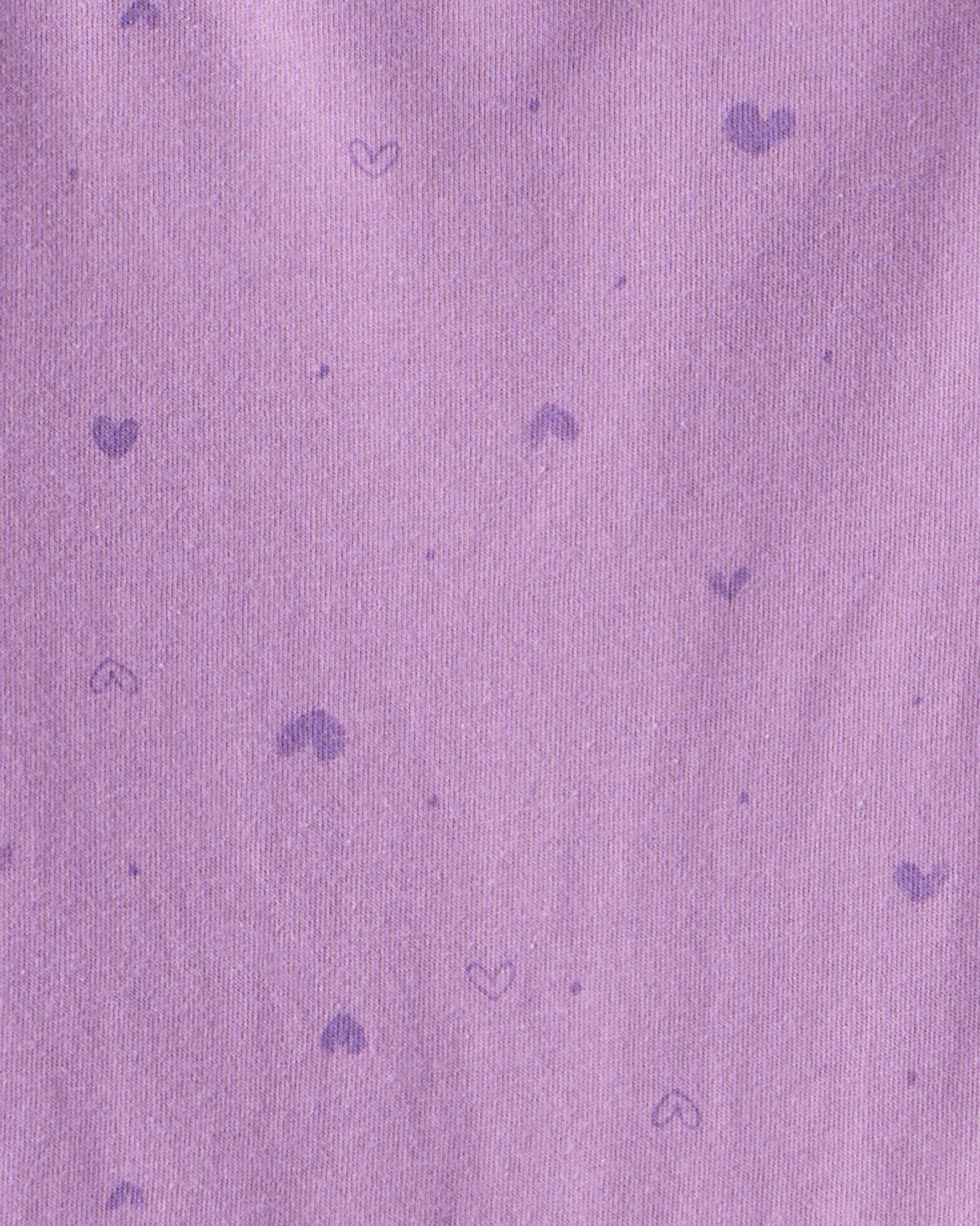 Girls Heart Print Long-Sleeve Peplum Top - Purple 4 Girls Heart Print Long-Sleeve Peplum Top - Purple