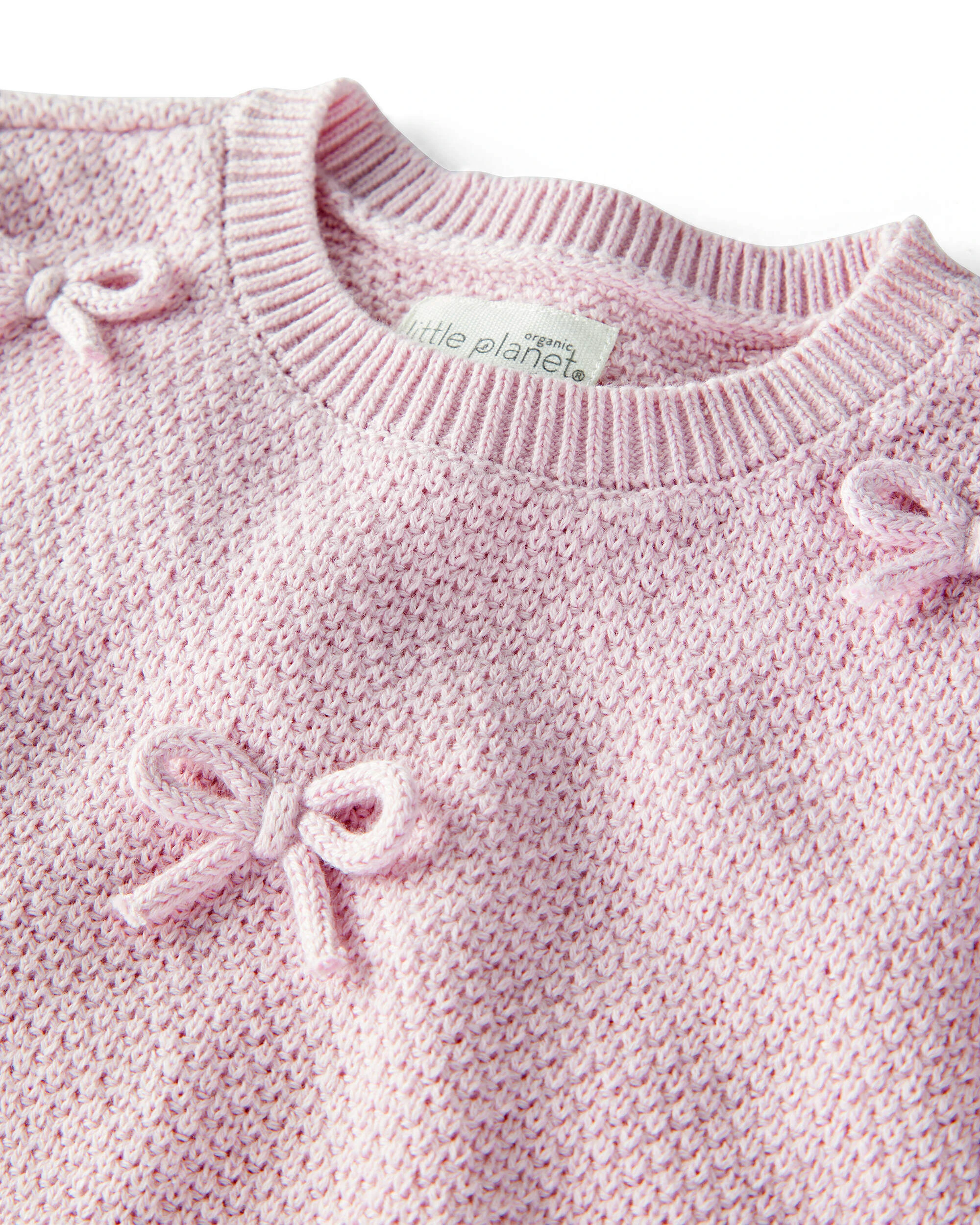 Baby Girl 2-Piece Organic Cotton Bow Sweater Knit Set 5 Baby Girl 2-Piece Organic Cotton Bow Sweater Knit Set
