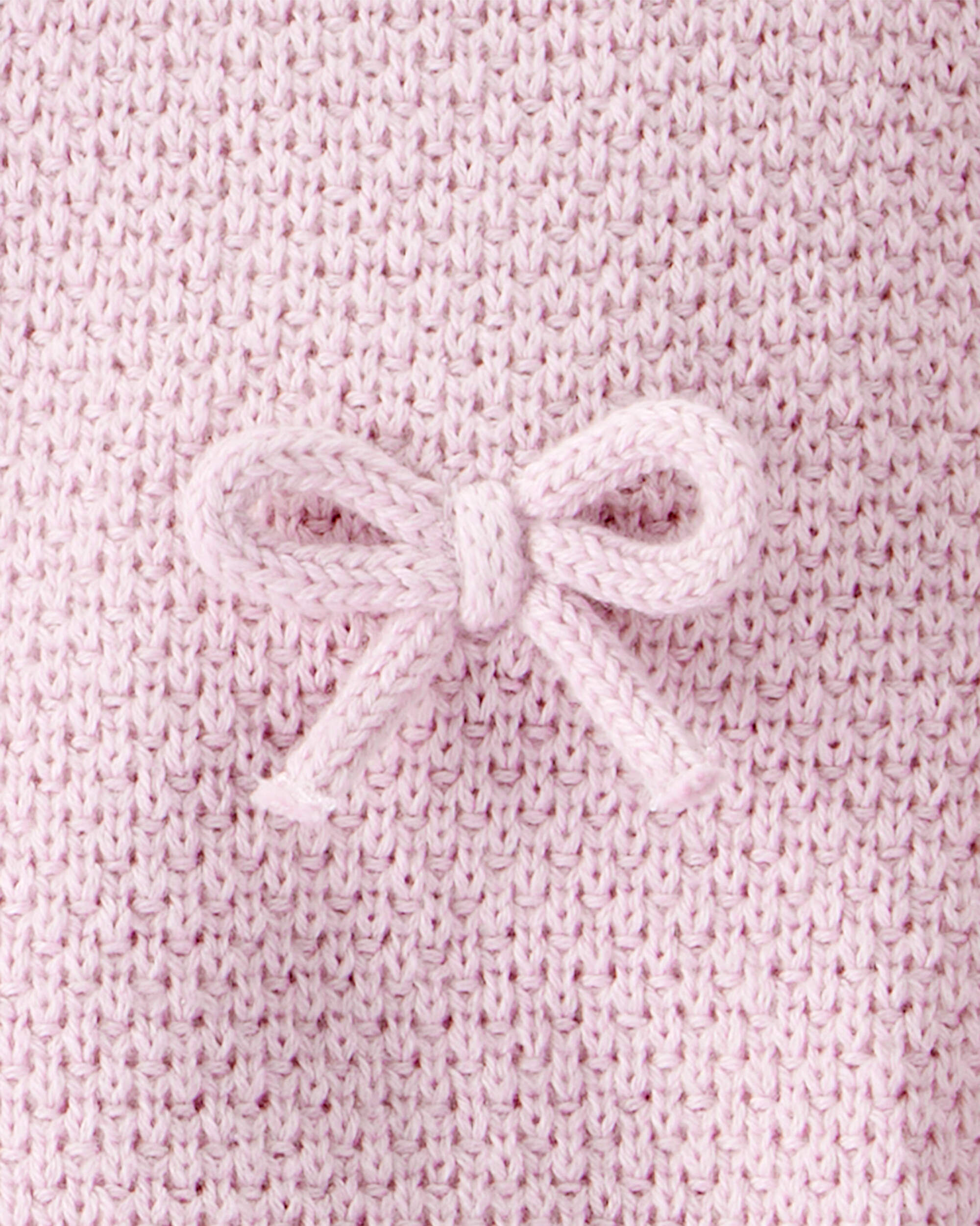 Baby Girl 2-Piece Organic Cotton Bow Sweater Knit Set 6 Baby Girl 2-Piece Organic Cotton Bow Sweater Knit Set