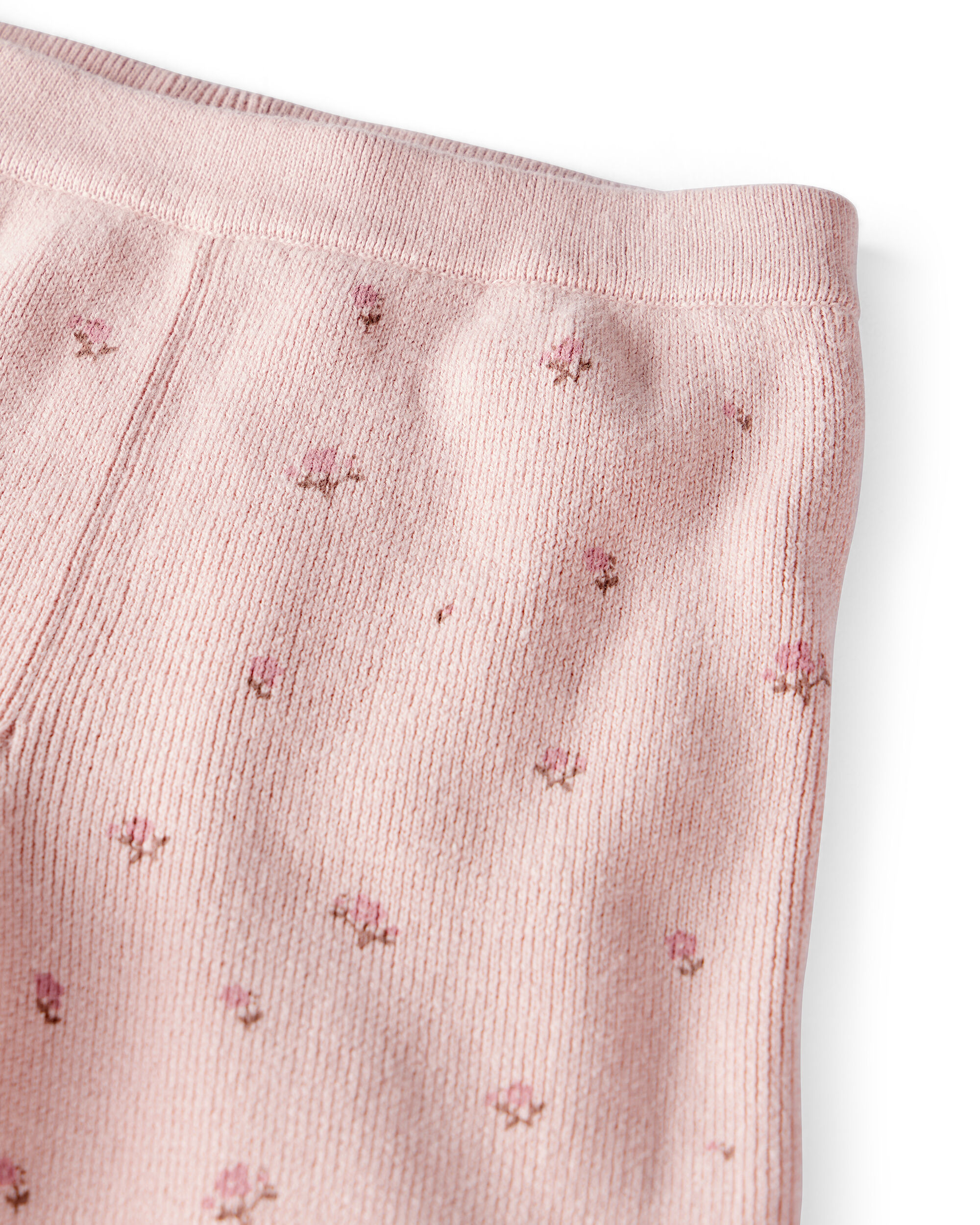 Baby Girl 2-Piece Organic Cotton Sweater Knit Set in Blush Petals Print 5 Baby Girl 2-Piece Organic Cotton Sweater Knit Set in Blush Petals Print