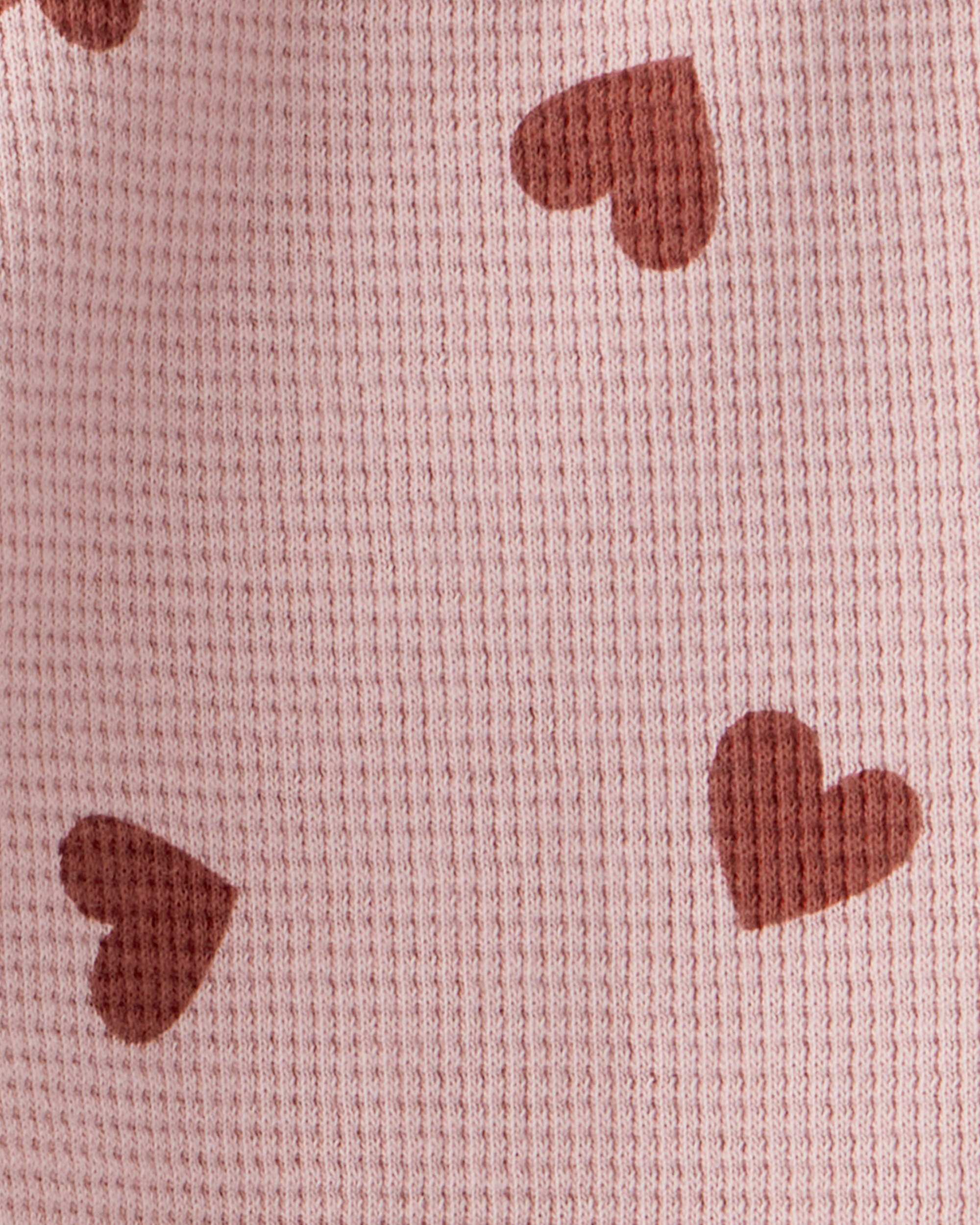Baby Waffle Knit Set Made with Organic Cotton in Heart Print 8 Baby Waffle Knit Set Made with Organic Cotton in Heart Print