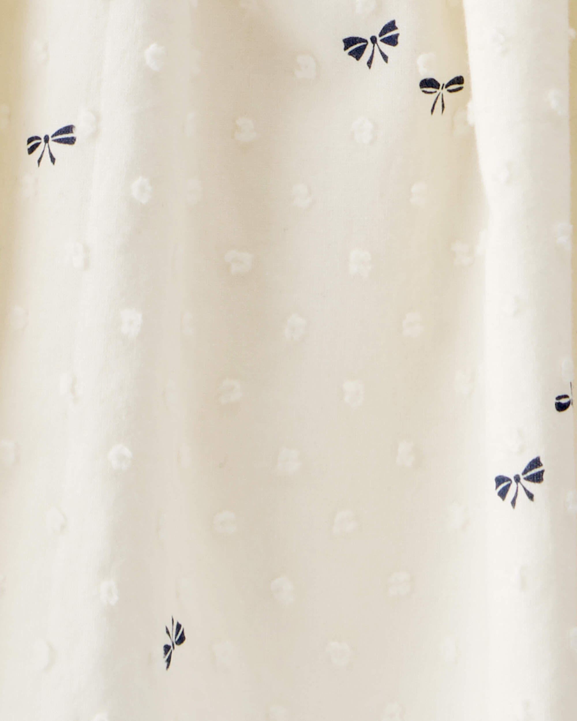 Baby Swiss Dot Bow Print Short-Sleeve Dress - Ivory 6 Baby Swiss Dot Bow Print Short-Sleeve Dress - Ivory