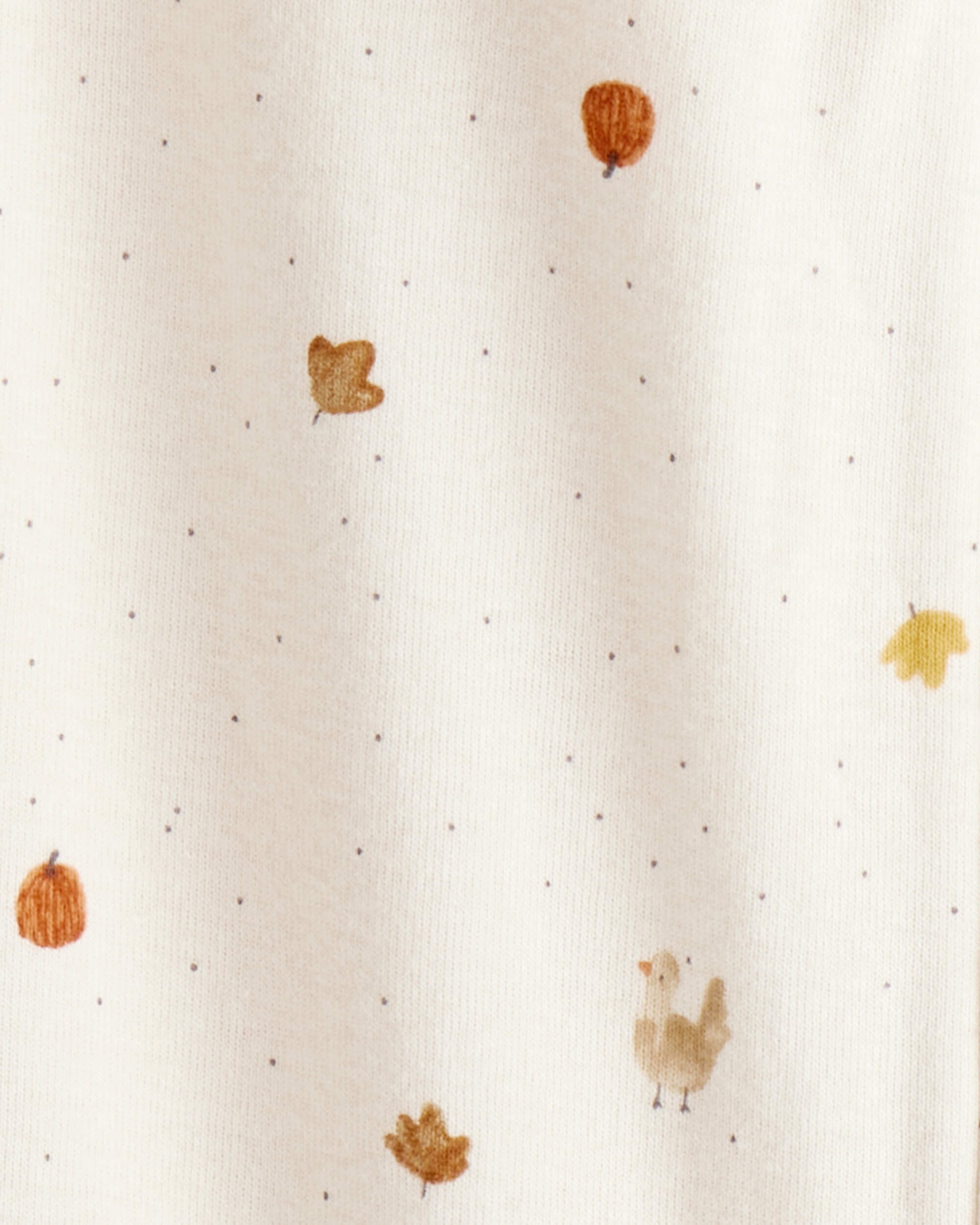 Baby Thanksgiving Print 100% Cotton Long-Sleeve 2-Way Zip Footed 1-Piece Pajamas - White 6 Baby Thanksgiving Print 100% Cotton Long-Sleeve 2-Way Zip Footed 1-Piece Pajamas - White
