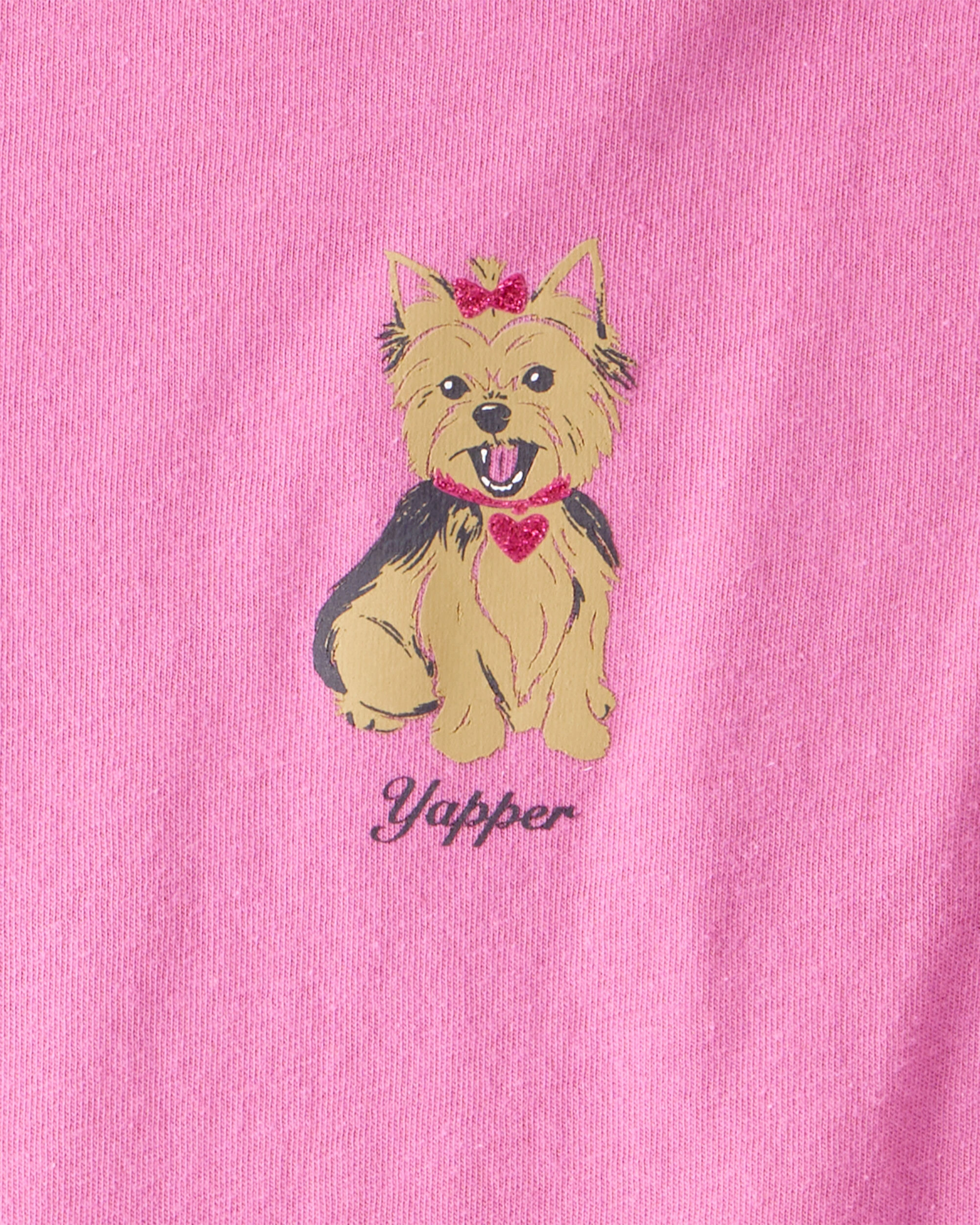 Girls Dog Short-Sleeve Graphic Tee - Pink 4 Girls Dog Short-Sleeve Graphic Tee - Pink
