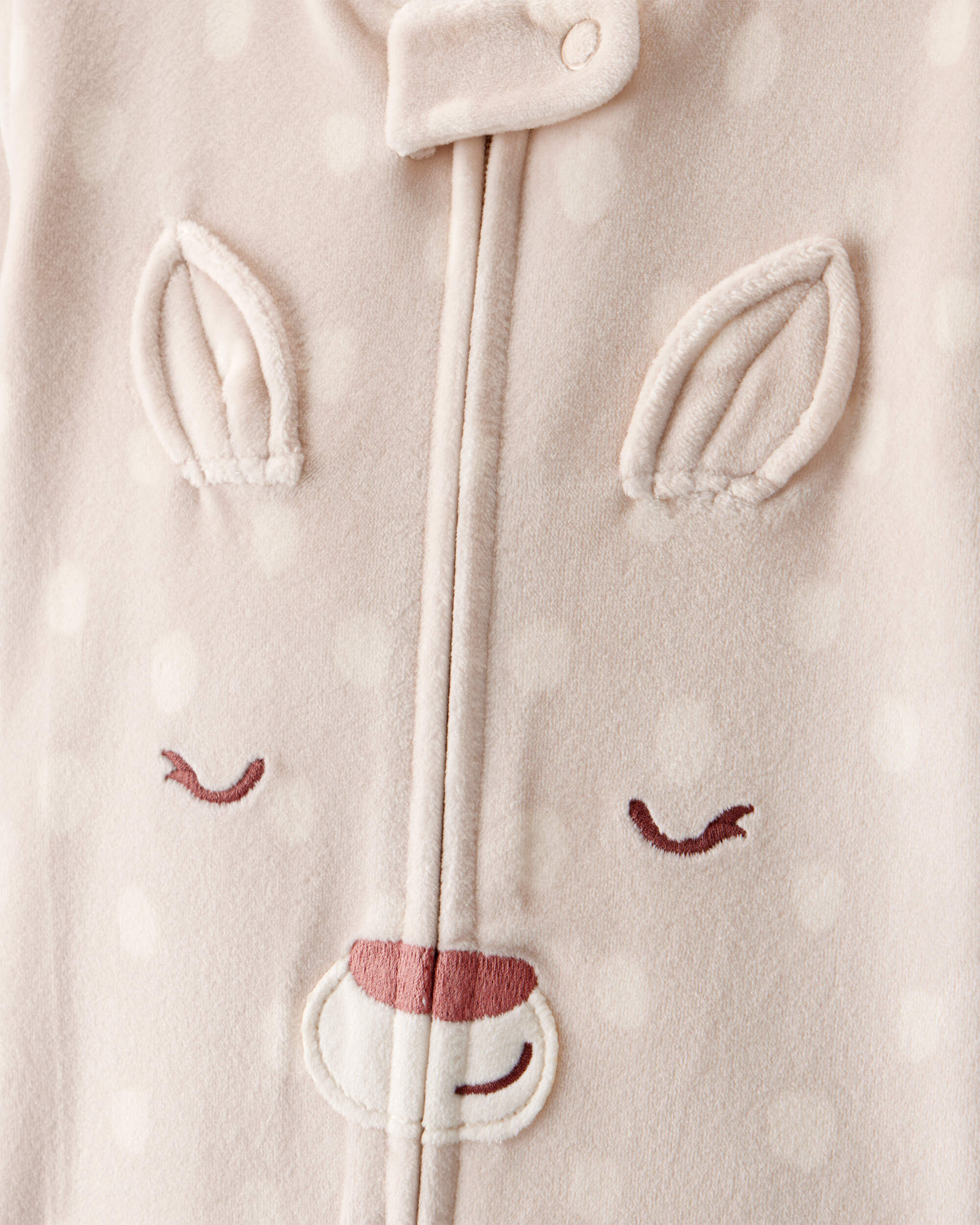 Toddler Girl Deer Print Snug Fit Long-Sleeve 2-Way Zip 1-Piece Pajamas - Brown 5 Toddler Girl Deer Print Snug Fit Long-Sleeve 2-Way Zip 1-Piece Pajamas - Brown
