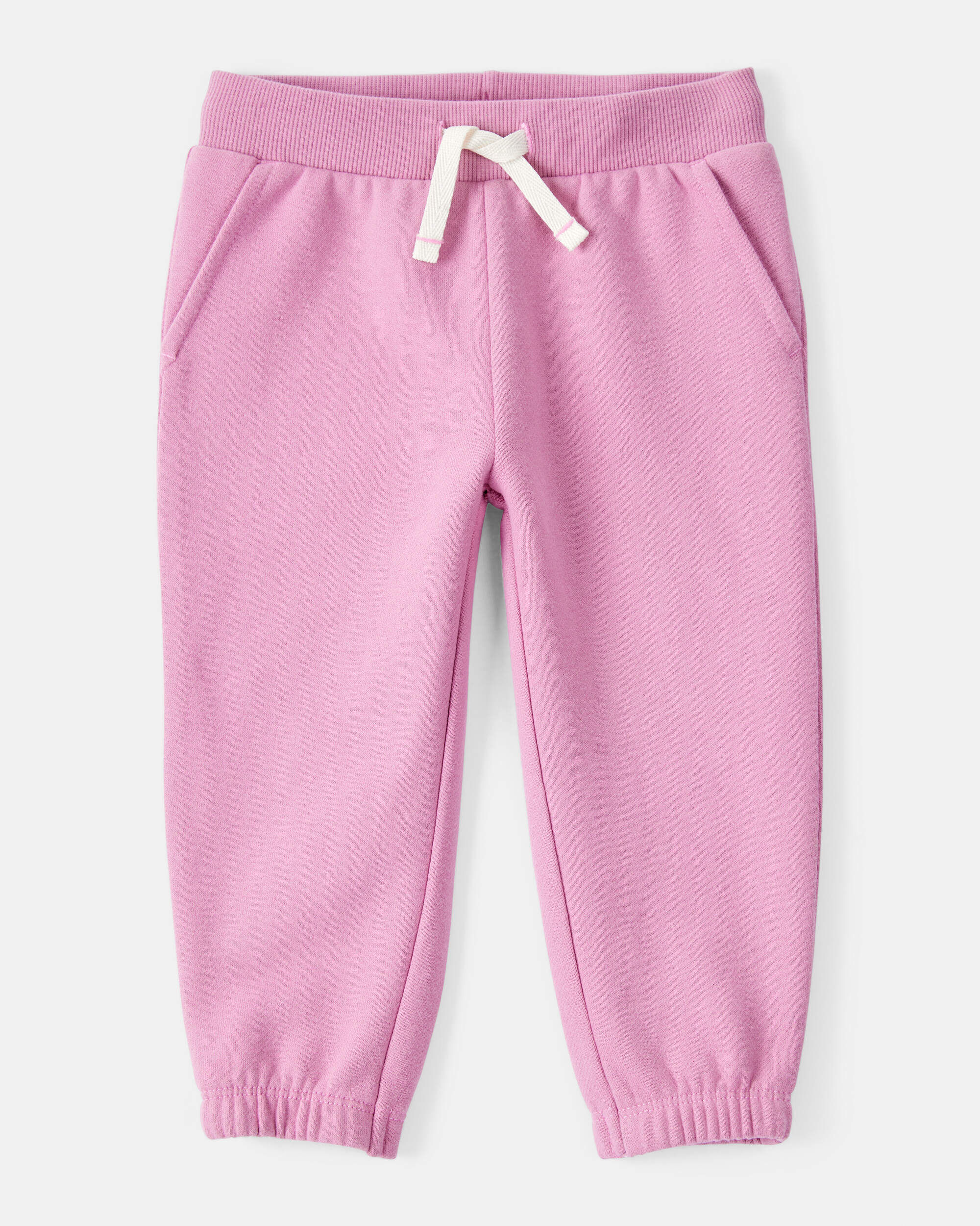 Baby Girl Cotton Joggers - Pink 1 Baby Girl Cotton Joggers - Pink