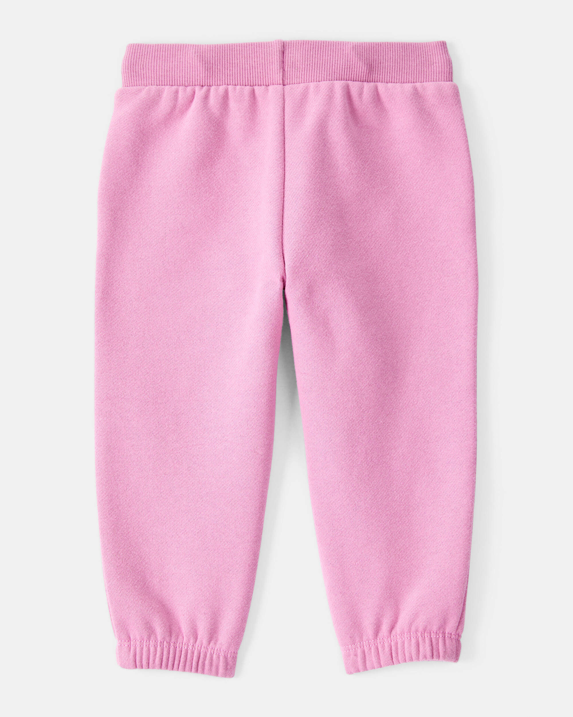 Baby Girl Cotton Joggers - Pink 5 Baby Girl Cotton Joggers - Pink