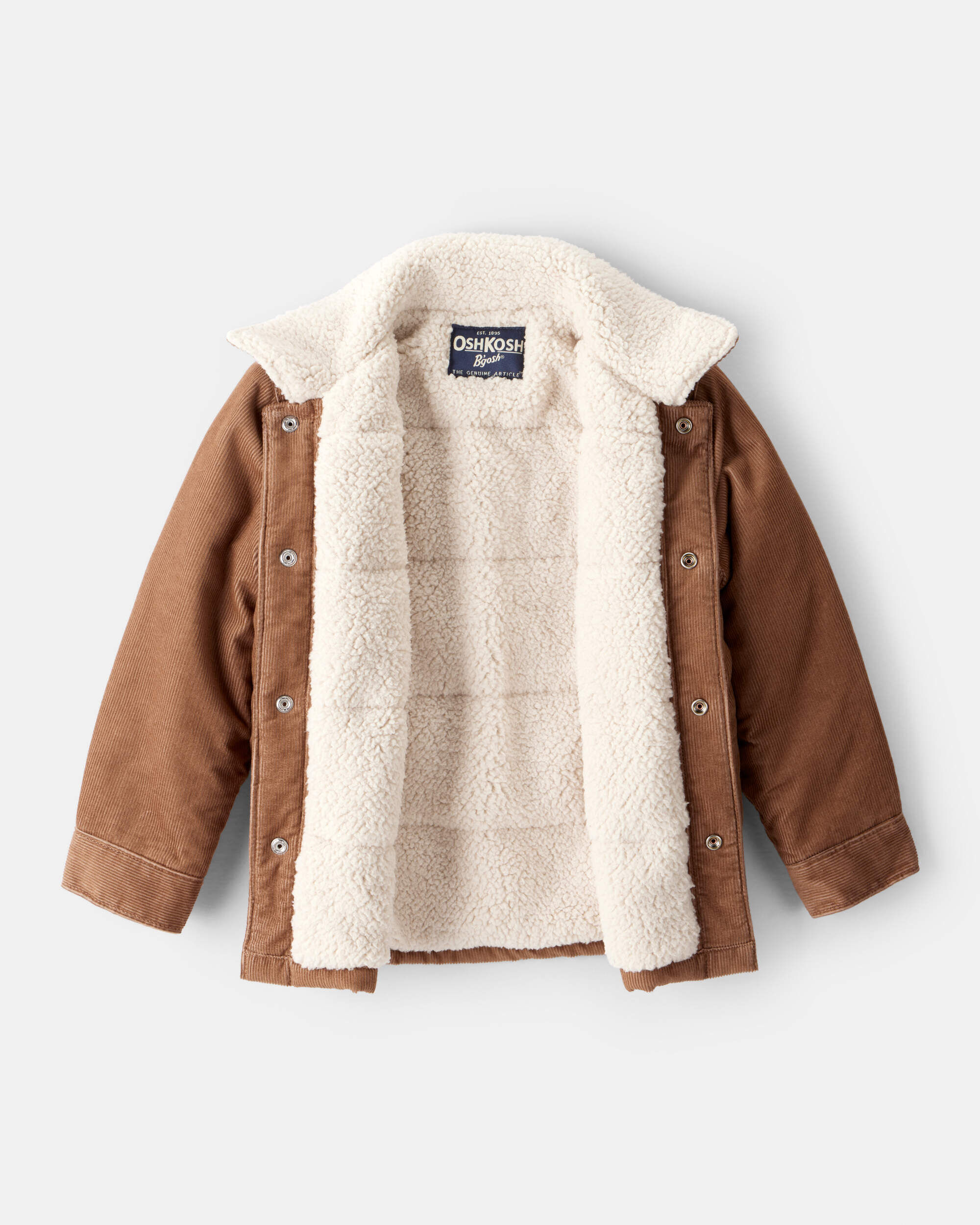 Toddler Boy Corduroy Long-Sleeve Fashion Jacket - Brown 5 Toddler Boy Corduroy Long-Sleeve Fashion Jacket - Brown