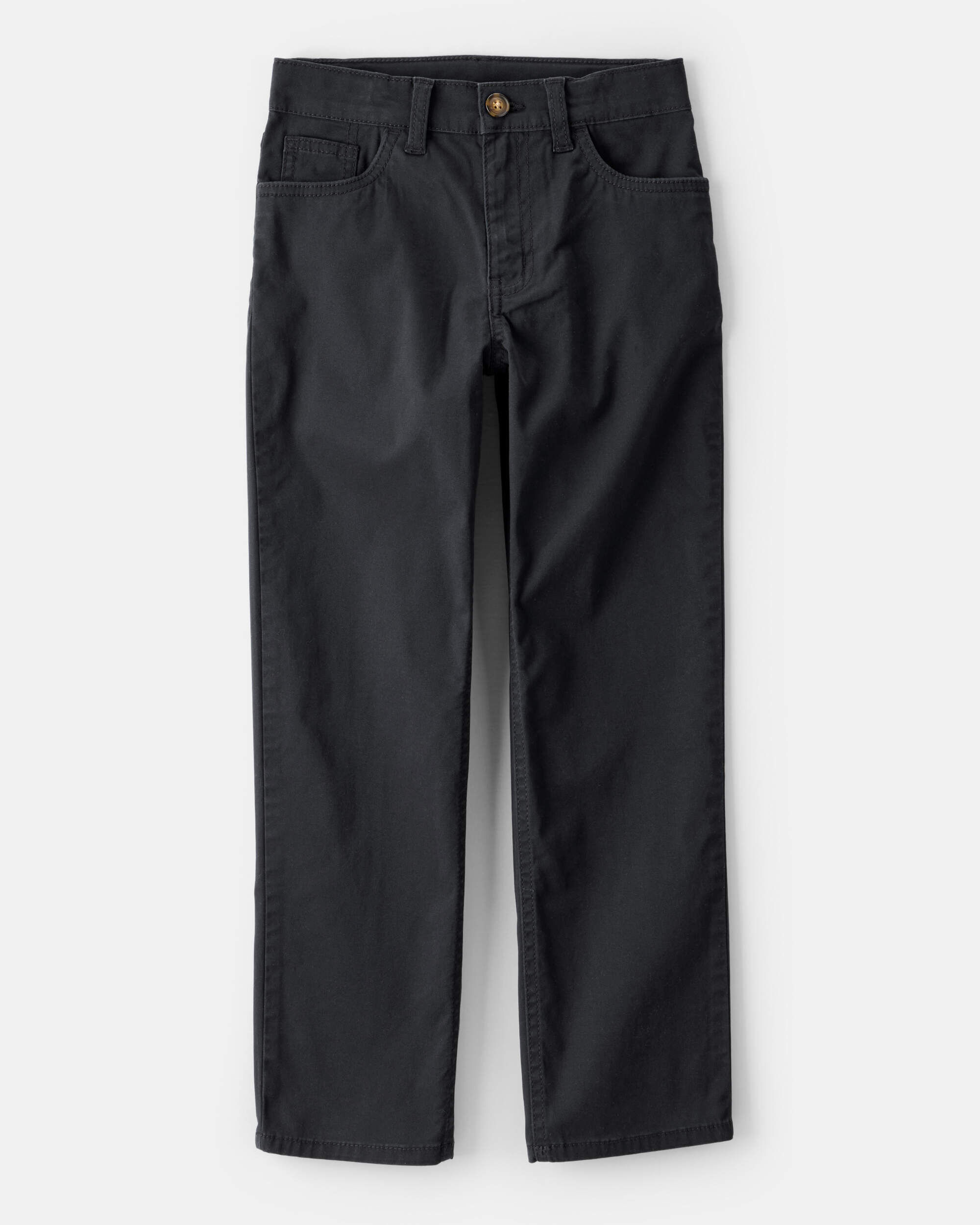 Boys Cotton Chino Pants - Black 1 Boys Cotton Chino Pants - Black