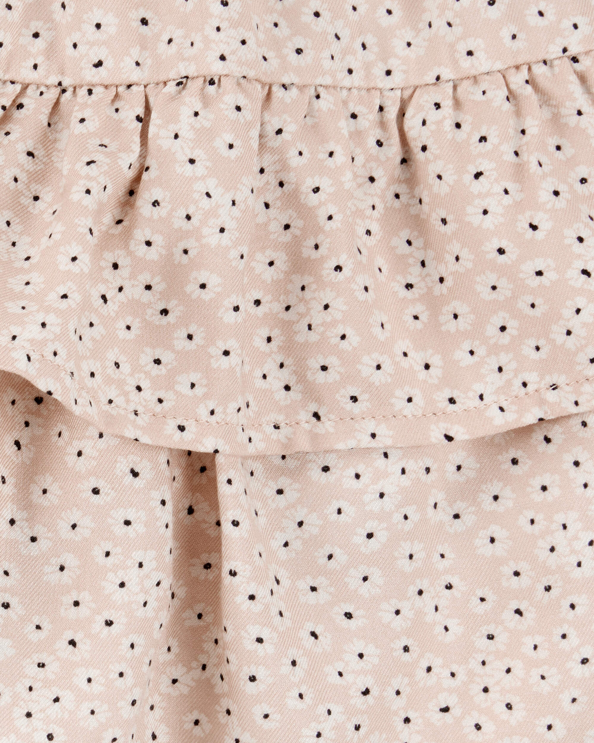 Toddler 2-Piece Flutter-Sleeve Rib Tank & Floral Ruffle Skort Set - Tan/White 1 Toddler 2-Piece Flutter-Sleeve Rib Tank & Floral Ruffle Skort Set - Tan/White