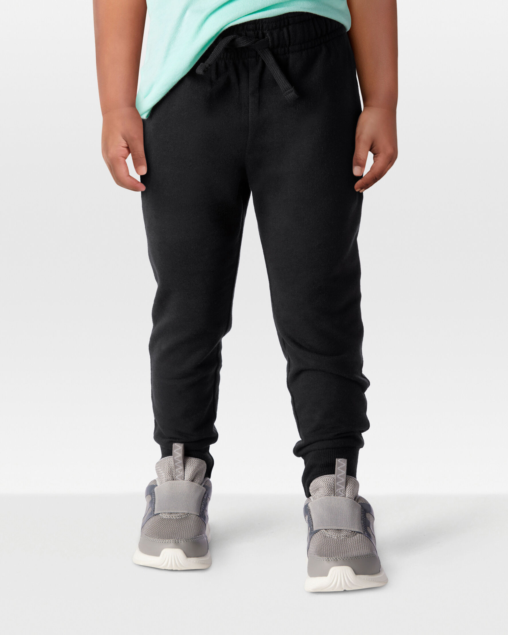 Toddler Pull-On Drawstring Joggers - Black 1 Toddler Pull-On Drawstring Joggers - Black