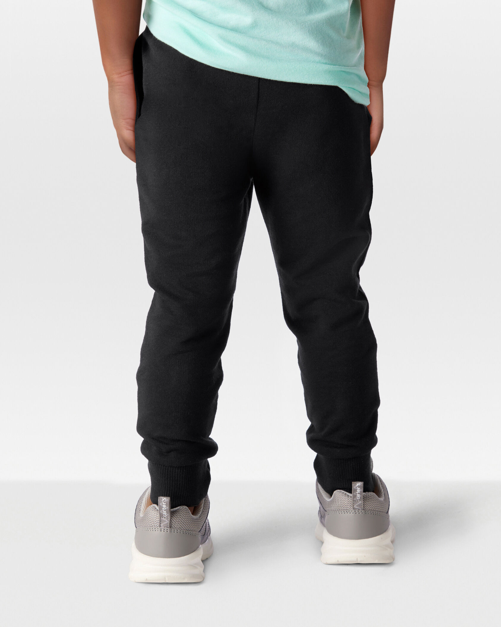 Toddler Pull-On Drawstring Joggers - Black 4 Toddler Pull-On Drawstring Joggers - Black